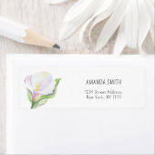 Waterverf Calla lelie bloemenlabel Etiket (Insitu)
