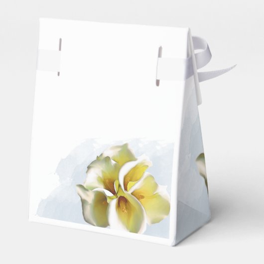 waterverf calla lelies Floral Wedding gunst box Bedankdoosjes (Achterkant)