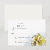 waterverf calla lilies Floral bruiloft RSVP Kaartje (Voorkant / Achterkant)