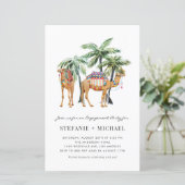 Waterverf Camels and Palm Trees Engagement Party (Staand voorkant)