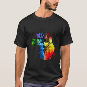 Waterverf Camera Art Fotografie Lovers Fotografie T-shirt
