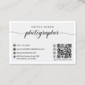 Waterverf  camera & bloemen fotografie visitekaartje (Achterkant)