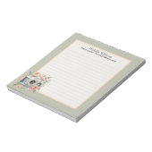 Waterverf camera en bloemen gevoerd notitieblok (Gedraaid)