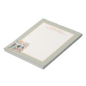 Waterverf camera en bloemen notitieblok (Gedraaid)