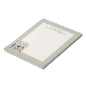 Waterverf camera en bloemen notitieblok (Gedraaid)