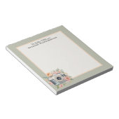 Waterverf camera en bloemen notitieblok (Schuin)