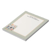 Waterverf camera en bloemen notitieblok (Gedraaid)