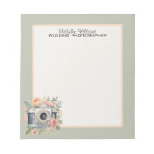 Waterverf camera en bloemen notitieblok (Voorkant)