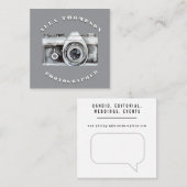 Waterverf Camera Fotografie Lens Custom Vierkante Visitekaartje (Voorkant / Achterkant)