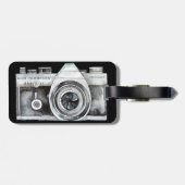 Waterverf camera professionele fotograaf Busine Bagagelabel (Achterkant horizontaal)