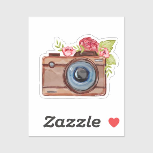 waterverf camera sticker (Vel)
