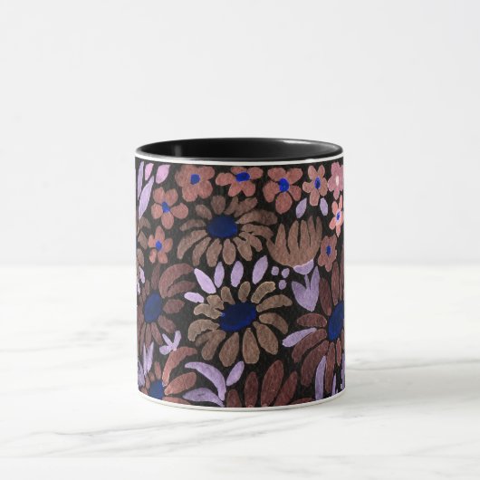 Waterverf camomille weidebloemen bloembloemveld mok (Midden)