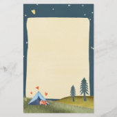 Waterverf Camp Stationery Tent van aangepast Kind Briefpapier (Achterkant)