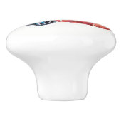 Waterverf  Camper Trailer Knob Pull v. 1 Keramische Knop (Zijkant)