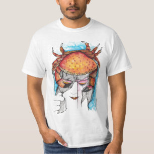 Waterverf Cancer Crab Woman T-shirt