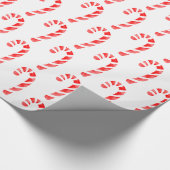 Waterverf Candy Cane Pattern 2 Cadeaupapier (Hoek)
