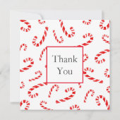 Waterverf Candy Cane Pattern Bedankkaart (Voorkant)