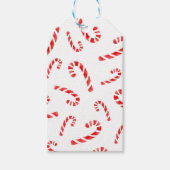 Waterverf Candy Cane Pattern Cadeaulabel (Voorkant)