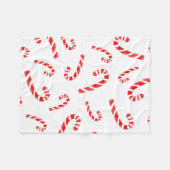 Waterverf Candy Cane Pattern Fleece Deken (Voorkant (Horizontaal))