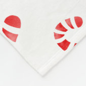 Waterverf Candy Cane Pattern Fleece Deken (Hoek)