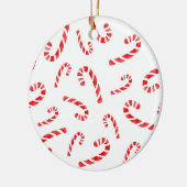 Waterverf Candy Cane Pattern Keramisch Ornament (Links)