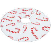 Waterverf Candy Cane Pattern Kerstboom Rok (Gekanteld)