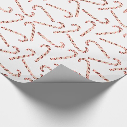 Waterverf Candy Cane Pattern Kerstmis Cadeaupapier (Hoek)