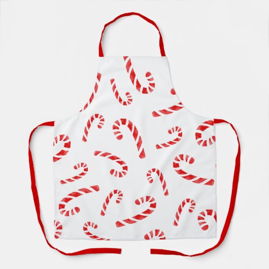 Waterverf Candy Cane Pattern Schort (Voorkant)