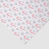Waterverf Candy Cane Snowflake Kerstmis Tissuepapier (Detail)