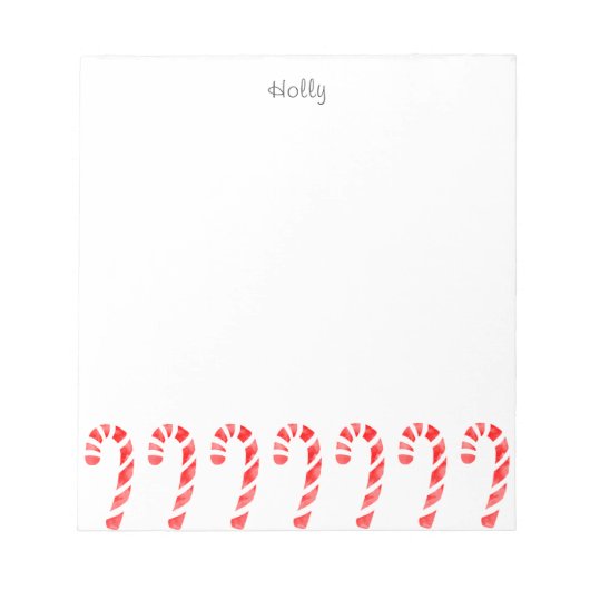Waterverf Candy Canes Notitieblok (Voorkant)