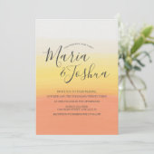 Waterverf Candy Corn Halloween OMBRÈ Wedding Kaart (Staand voorkant)