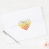 Waterverf Candy Corn Halloween Wedding Hart Sticker (Envelop)