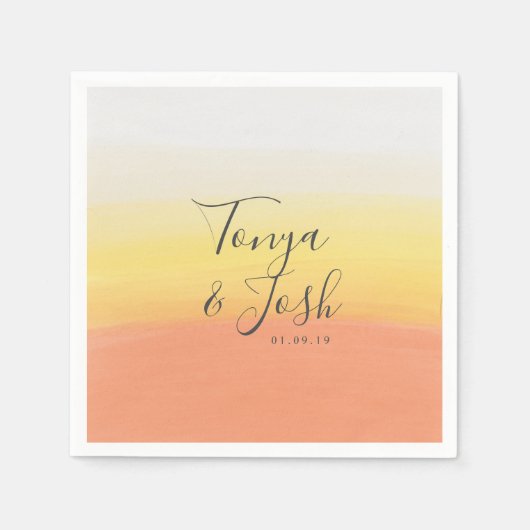 Waterverf Candy Corn Halloween Wedding Servet (Voorkant)