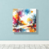 waterverf canvas afdruk (Insitu (Houten vloer))