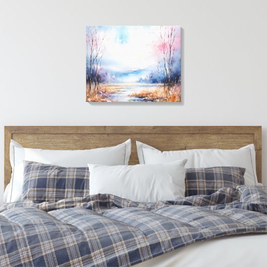 Waterverf Canvas Afdruk (Insitu (Slaapkamer))