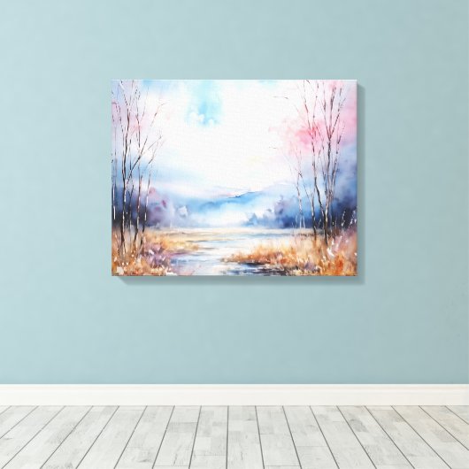 Waterverf Canvas Afdruk (Insitu (Houten vloer))