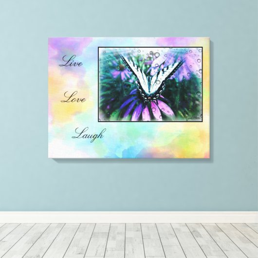 Waterverf canvas omwikkeling (Insitu (Houten vloer))