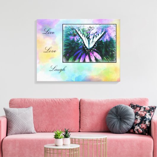 Waterverf canvas omwikkeling (Insitu (Woonkamer))