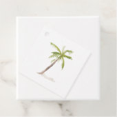 Waterverf Caraïbische eilandbestemming Bedankjes Labels (In situ)