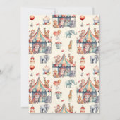 Waterverf Carnaval Baby shower Invitation Kaart (Achterkant)