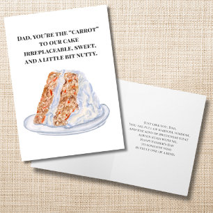 Waterverf Carrot Cake Vaderdag Kaart