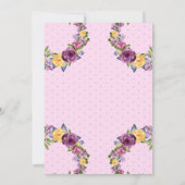 Waterverf Cascading Floral Bouquet Birthday Party Kaart (Achterkant)