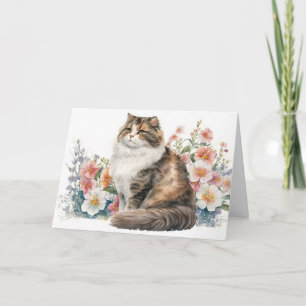 Waterverf Cat Binnenkort beter worden Kaart