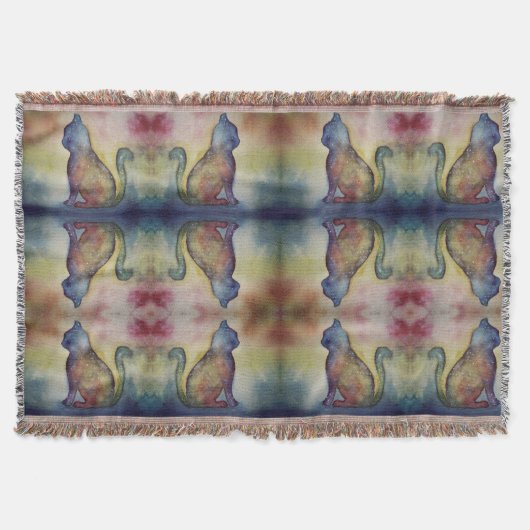 Waterverf Cat Deken (Voorkant)