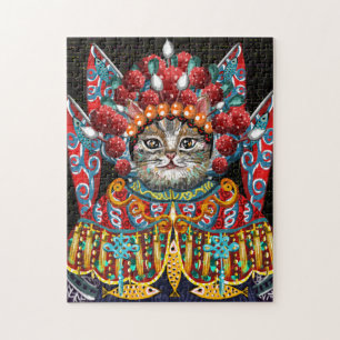 Waterverf Cat Legpuzzel