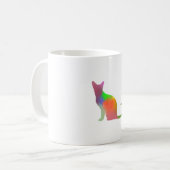 Waterverf Cat Silhouette Koffiemok (Voorkant links)