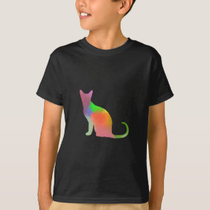 Waterverf Cat Silhouette T-shirt