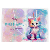 Waterverf Caticorn Meow-Gical Verjaardag Groot Cadeauzakje (Achterkant)