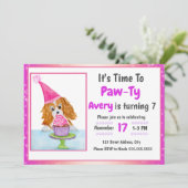 Waterverf Cavalier King Charles Cupcake Birthday Kaart (Staand voorkant)