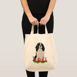 Waterverf Cavalier King Charles Noel Kerstmis Tote Bag